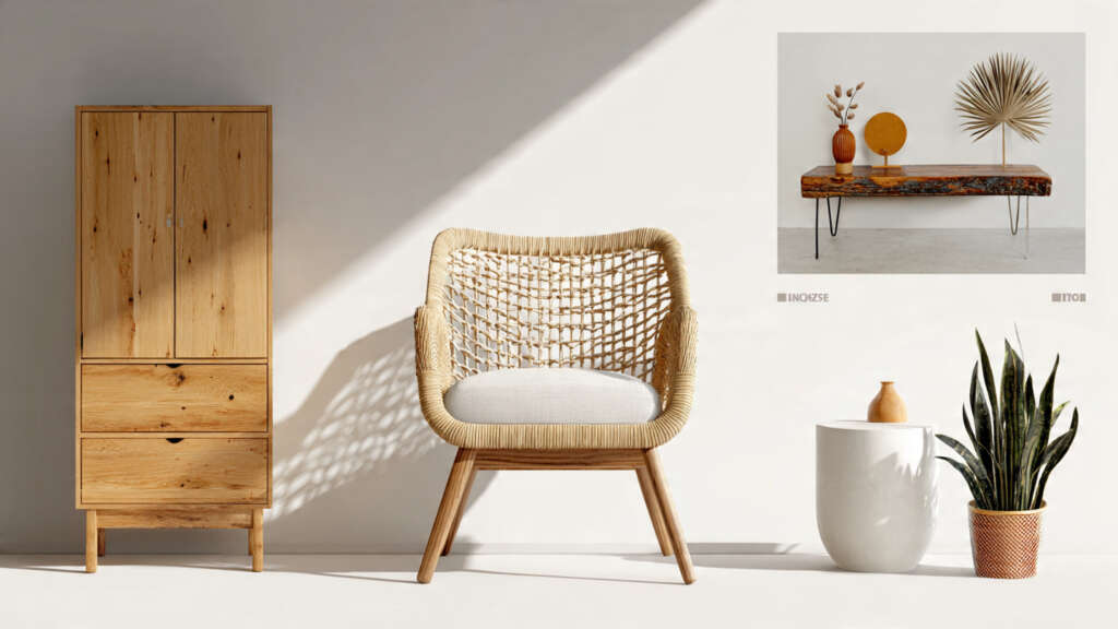 Comparison of affordable furniture styles from different budget retailers.