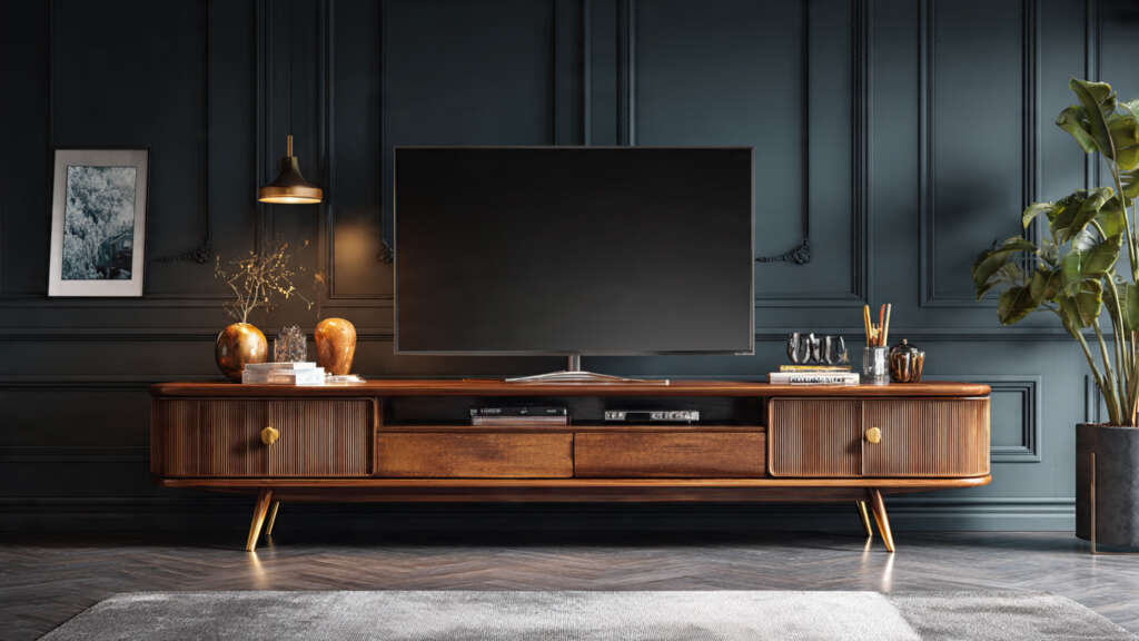 Most popular mid-century modern TV stand in 2025, showcasing sleek design and modern features.