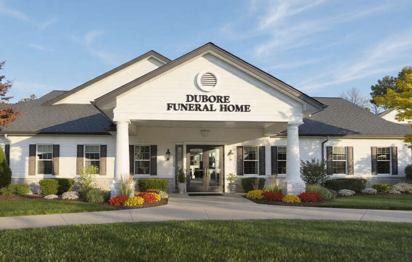Exterior of Dubore Funeral Home in Warren, Ohio