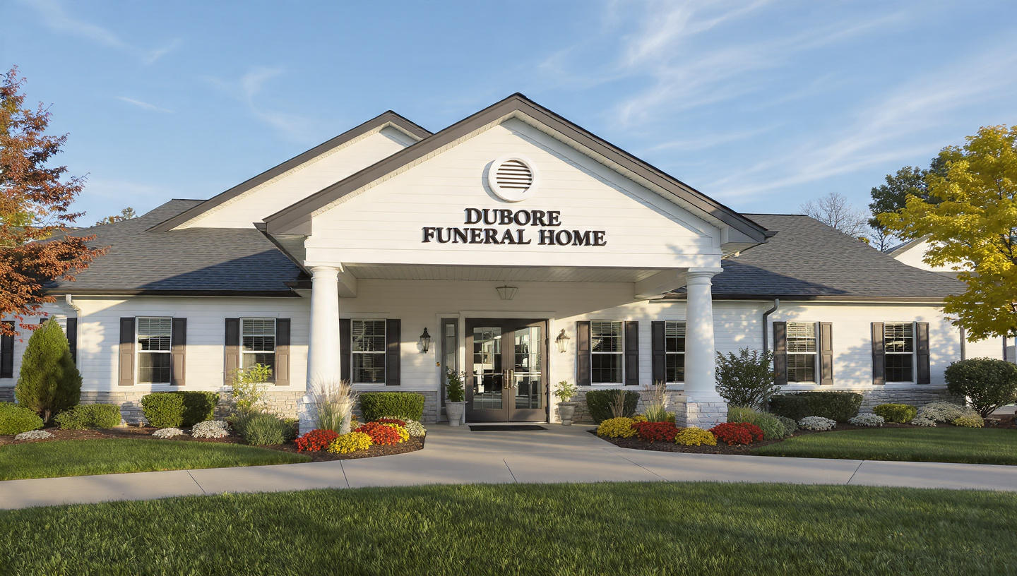 Exterior of Dubore Funeral Home in Warren, Ohio