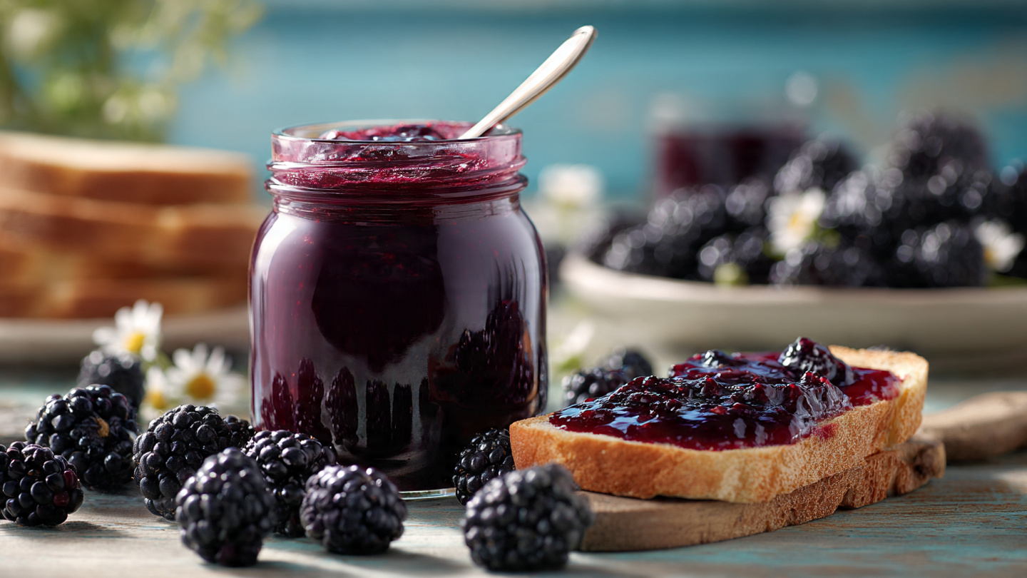 Easy sweet and tangy blackberry jelly made from fresh blackberries