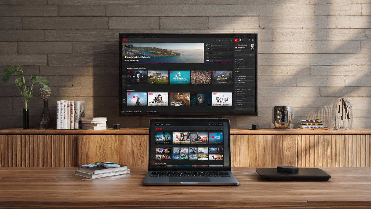 Unlock content with Streameast on laptop and TV.